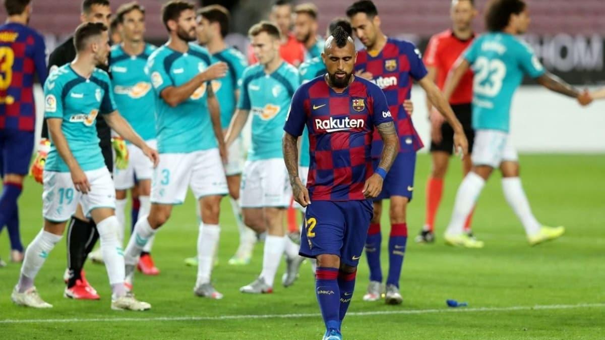 Barcelona'ya bir darbe de Osasuna'dan geldi