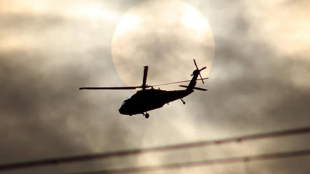 Azerbaycan'la ortak tatbikata katlacak Trk helikopterleri Nahvan'a geldi
