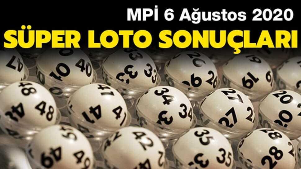 Süper Loto sonuçları 6 Ağustos 2020