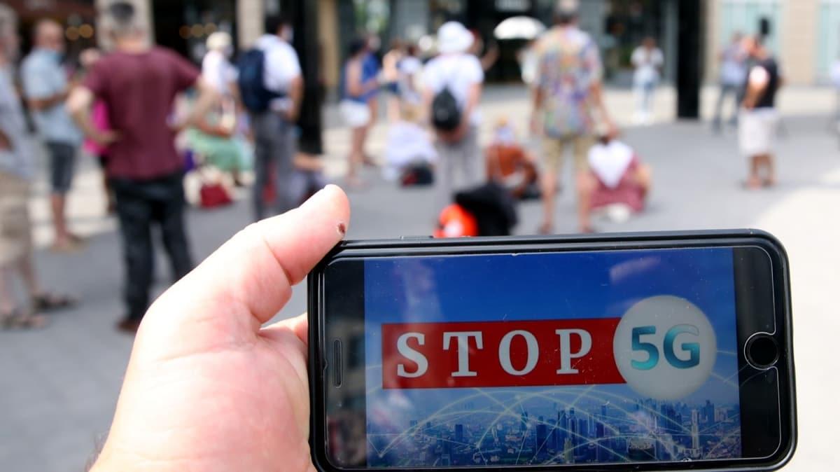 Belika'da 5G teknolojisi yatrmlar protesto edildi