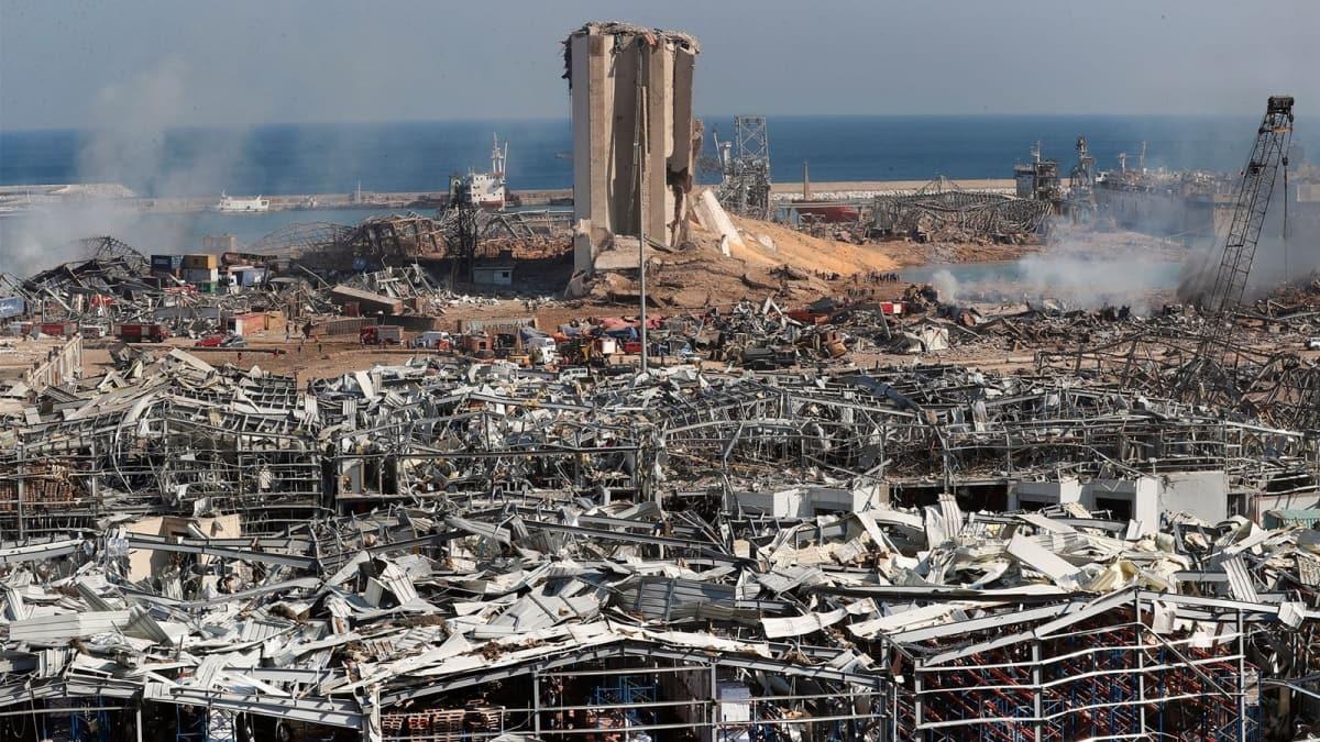 Beyrut'taki patlamada 8 bin bina hasar grd