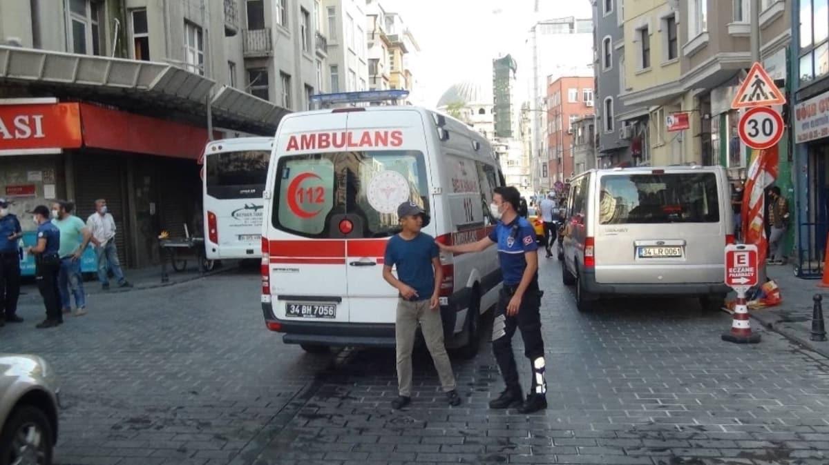 Beyolu'nda kardeini tinerle yakt iddia edilen pheli gzaltna alnd