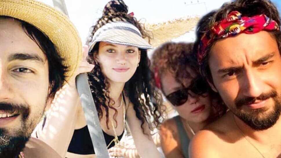 Melisa Şenolsun ve Umut Evirgen tatilde