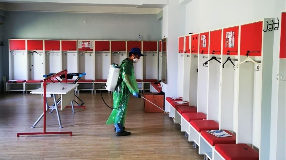 Sivasspor'un kulp tesisleri dezenfekte edildi