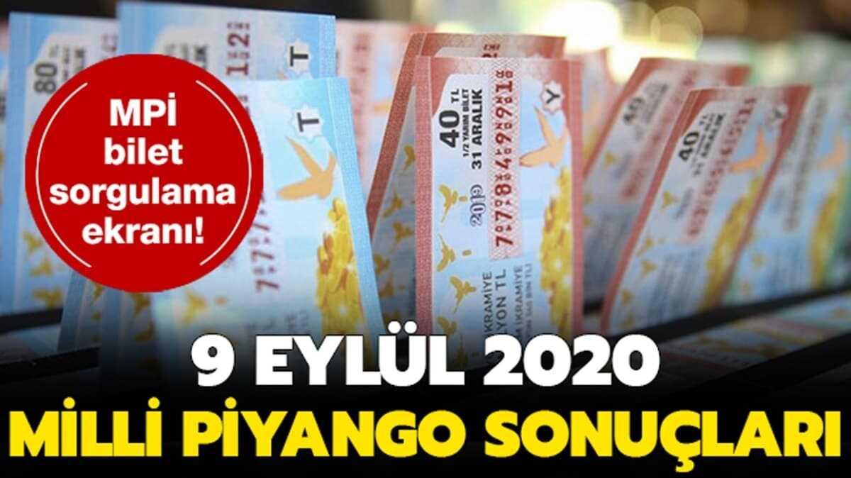 Milli Piyango sonular sral tam liste: Milli Piyango ekili sonular 9 Eyll 2020 