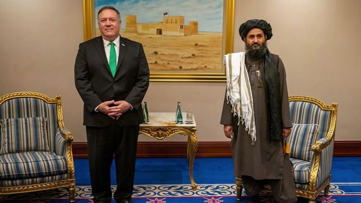 ABD Dileri Bakan Mike Pompeo Taliban liderleri ile grt