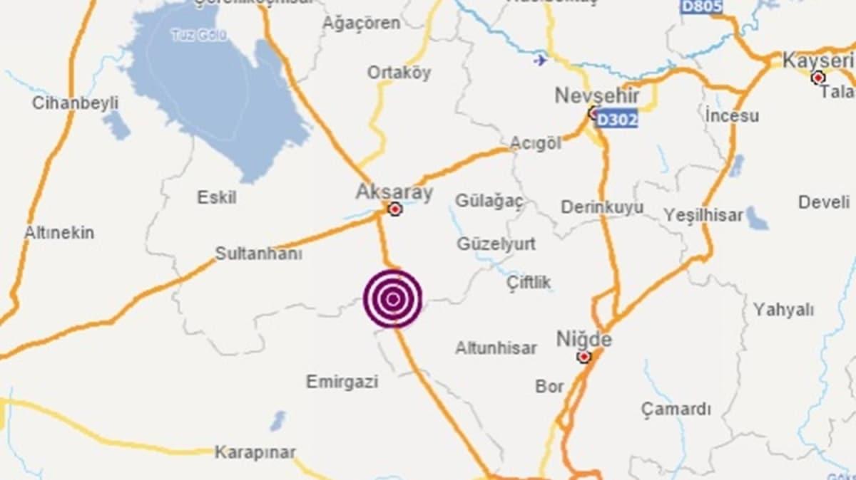 Aksaray'da 4.4 byklnde deprem