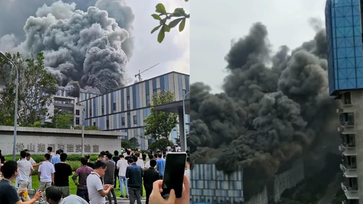 Çin'de Huawei'e ait tesiste yangın!