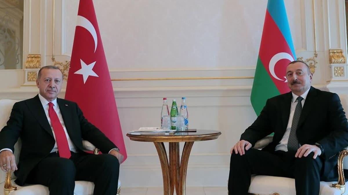 Azerbaycan Cumhurbakan Aliyev'den Bakan Erdoan'a teekkr