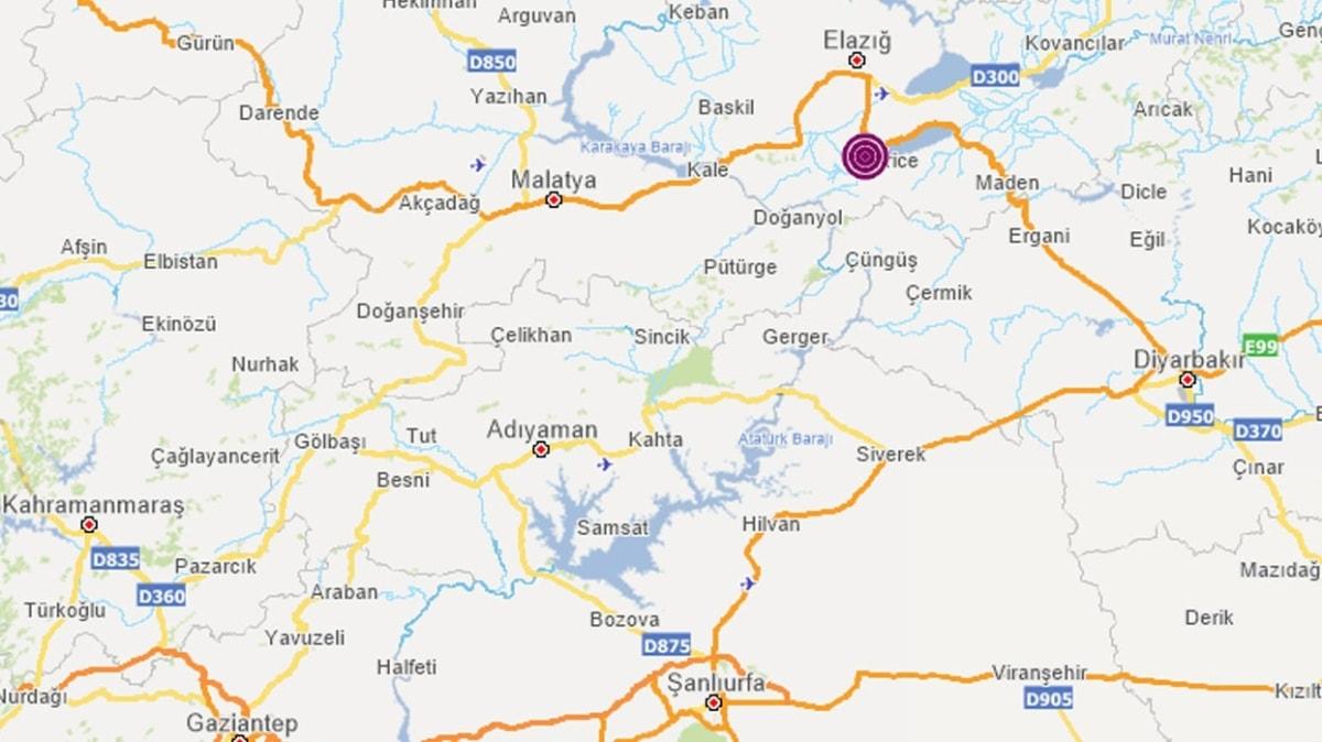 Son dakika deprem haberleri... Elaz'da 3.8 byklnde deprem