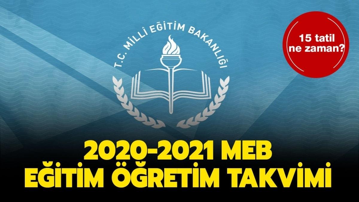 2020-2021 MEB yaryl takvimi yaynland!