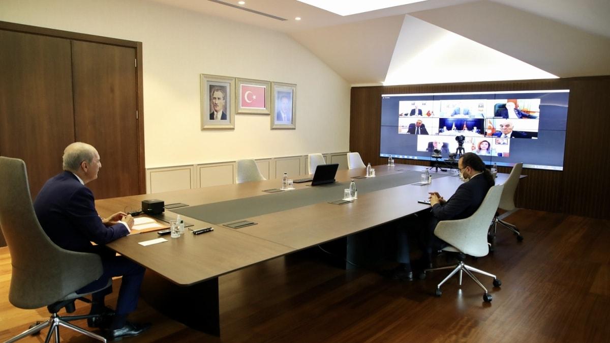 AK Parti ve Yeni Azerbaycan Partisi heyetleri arasnda video konferans grmesi