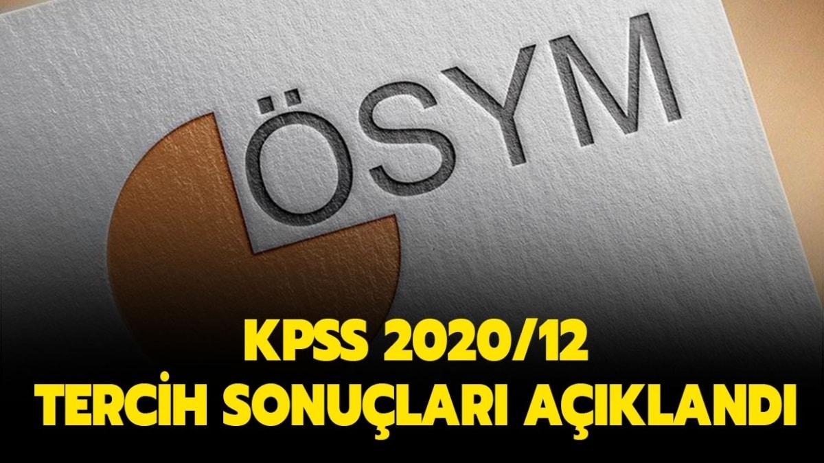 SYM KPSS 2020/12 tercih ve yerletirme sonucu sorgulama ekran! KPSS 2020/12 tercih sonular akland! 