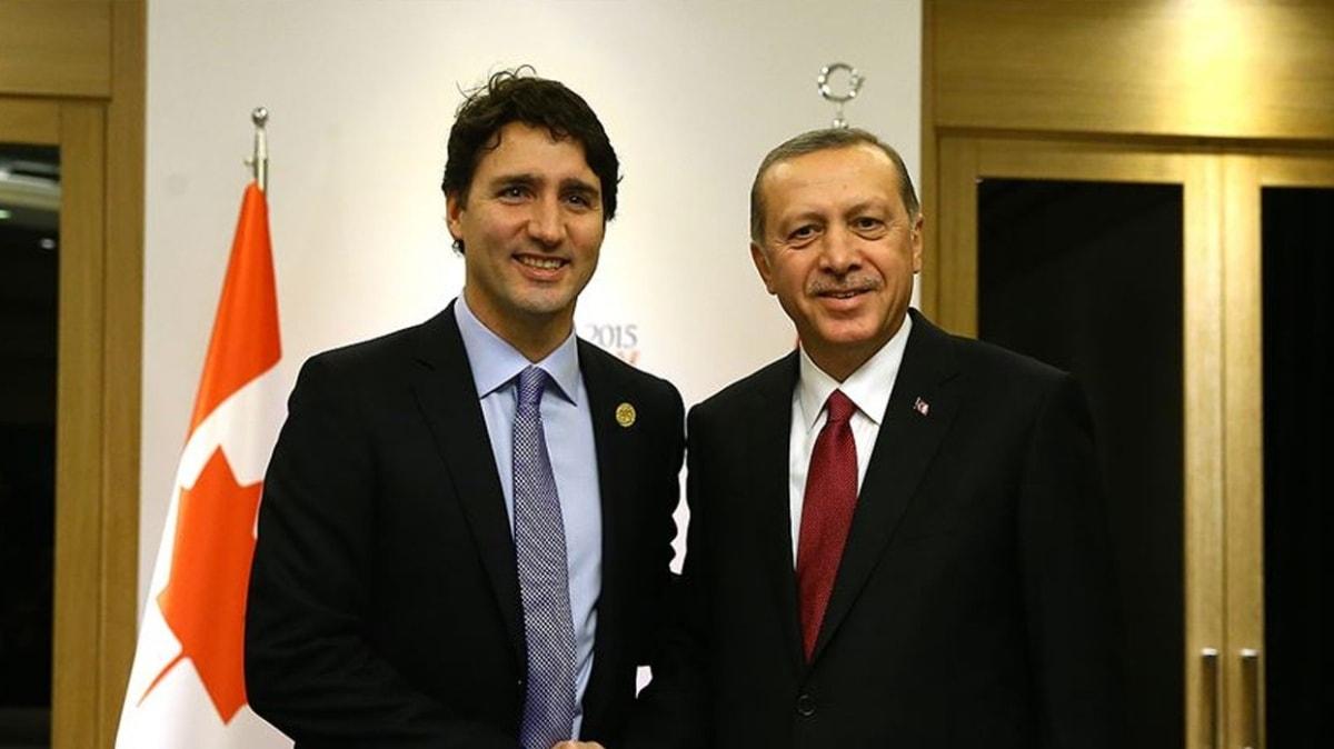 Bakan Erdoan, Kanada Babakan Justin Trudeau ile telefonda grt