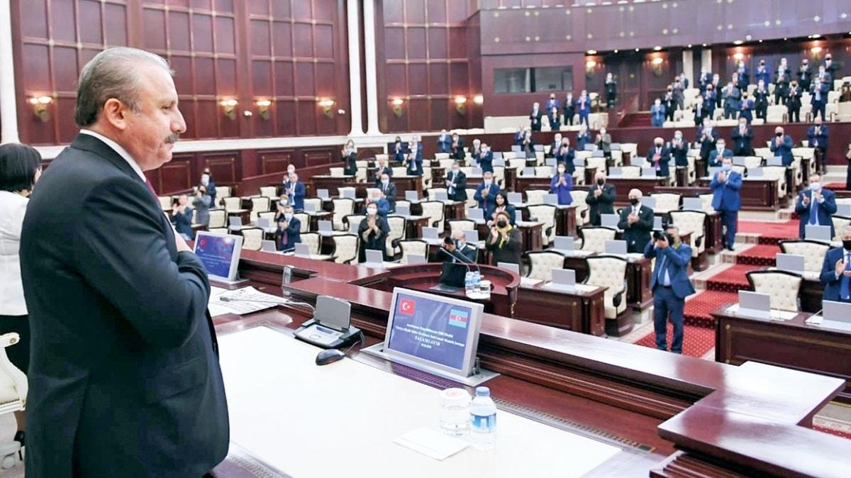 TBMM Bakan entop Azerbaycan Meclisi'nde: Byk aabeyler ok piman olacak