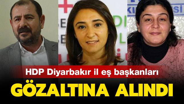 HDP Diyarbakır il eş başkanları gözaltına alındı