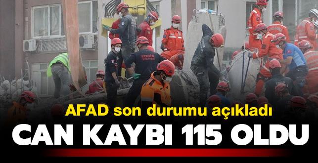 İzmir depreminde can kaybı 115 oldu