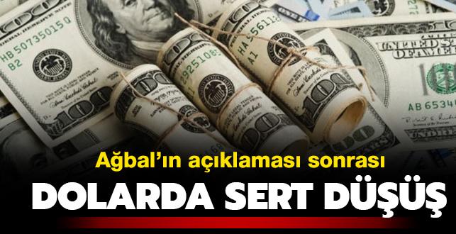 Merkez Bankası Başkanı Ağbal'ın açıklamasından sonra dolarda sert düşüş