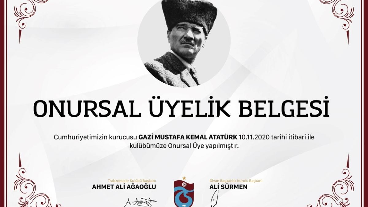 Trabzonspor'dan Mustafa Kemal Atatrk karar