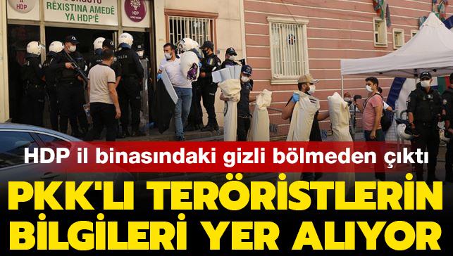 HDP il binasndaki gizli blmeden kt!  PKK'l terristlerin bilgileri yer alyor