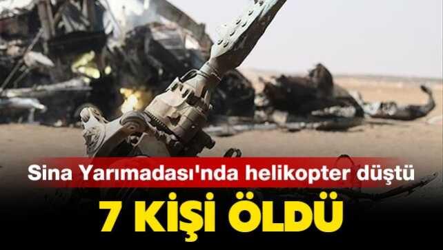 Sina Yarımadası'nda helikopter düştü: 7 kişi öldü