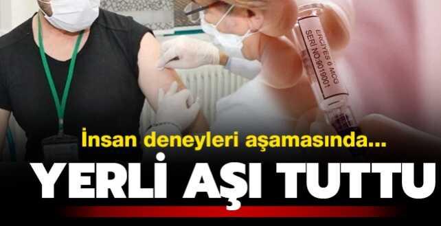 Yerli aşı tuttu
