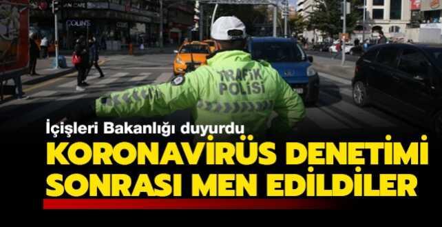 Koronavirüs denetimi sonrası 991 toplu ulaşım aracı/taksi seferden, 107 iş yeri faaliyetten men edildi
