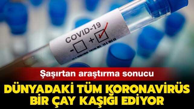 Dünyadaki tüm koronavirüs bir shot bardağına sığabiliyor