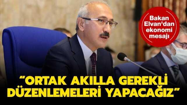 Bakan Elvan'dan ekonomi mesajı: Ortak akılla gerekli düzenlemeleri yapacağız