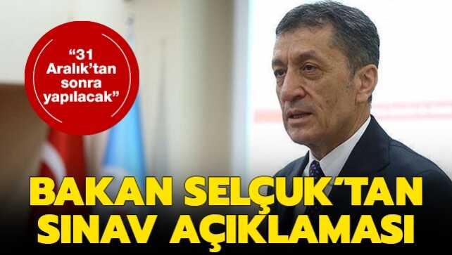 Son dakika: Bakan Selçuk: 1. dönem sınavları 31 Aralık'tan sonra yapılacak