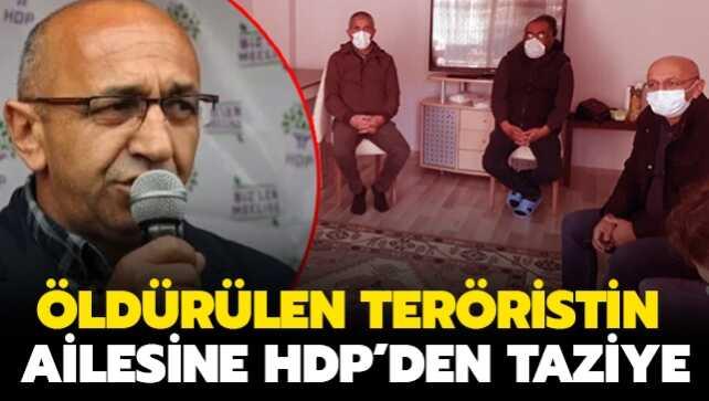 Kırmızı kategorideki öldürülen teröristin ailesine HDP'den taziye ziyareti