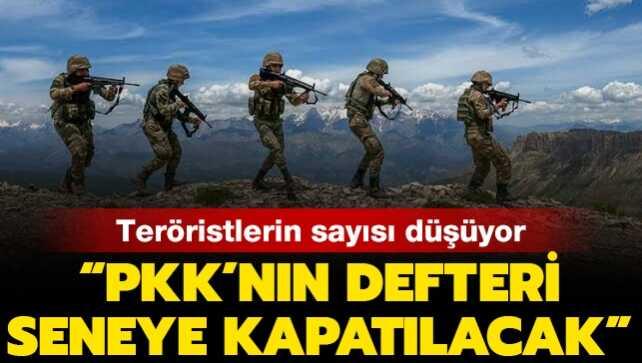 Yurt içindeki terörist sayısı 340'ın altına düştü: PKK'nın defteri önümüzdeki yıl kapatılacak