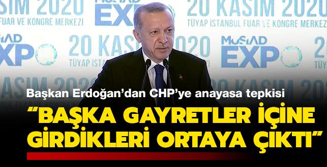 Bakan Erdoan'dan CHP'ye anayasa tepkisi: Karanlk mahfillerde baka gayretler iine girdikleri ortaya kt