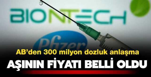 Pfizer/BioNTech aşısının fiyatı belli oldu