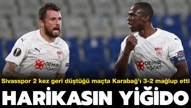 Sivasspor iki kez geri dt mata Karaba' 3-2 malup etti