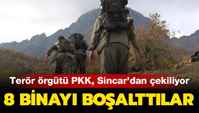 Terr rgt PKK, Sincar'dan ekiliyor: 8 binay boalttlar