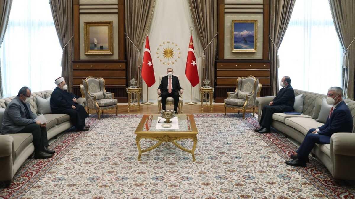 Bakan Erdoan, Mescid-i Aksa mam Hatibi eyh Sabri'yi kabul etti