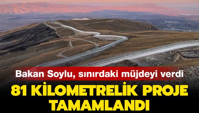 Bakan Soylu son dakika mjdeyi verdi: 81 kilometrelik Ar-ran Gvenlik Duvar tamamland