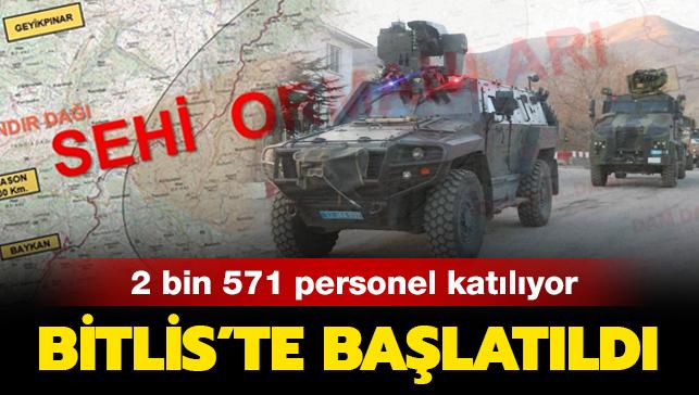 Son dakika haberi... Bitlis'te  Yldrm-16 Sehi Ormanlar Operasyonu balatld