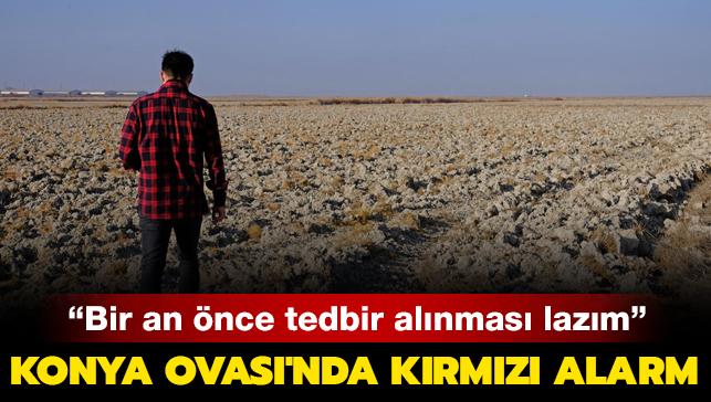 Konya Ovas'nda krmz alarm: Bir an nce tedbir alnmas lazm