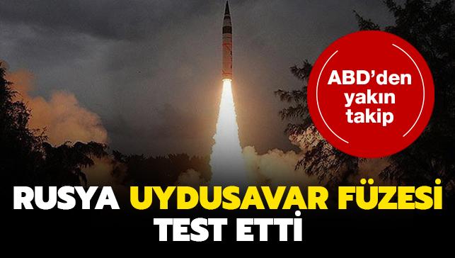 ABD'den yakn takip: Rusya uydusavar fzesi test etti