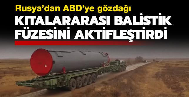 Rusya'dan ABD'ye gözdağı... Avangard balistik füzesi aktif hale getirildi
