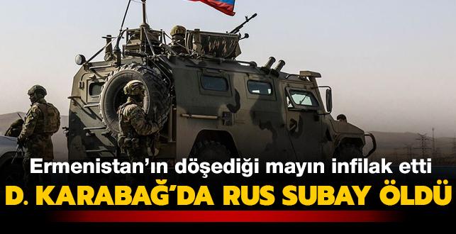 Ermenistan ordusunun Dalk Karaba'da dedii mayn infilak etti... Bir Rus subay ld