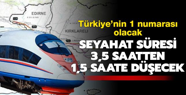 Trkiye'nin 1 numaras olacak: Seyahat sresi 3,5 saatten 1,5 saate decek