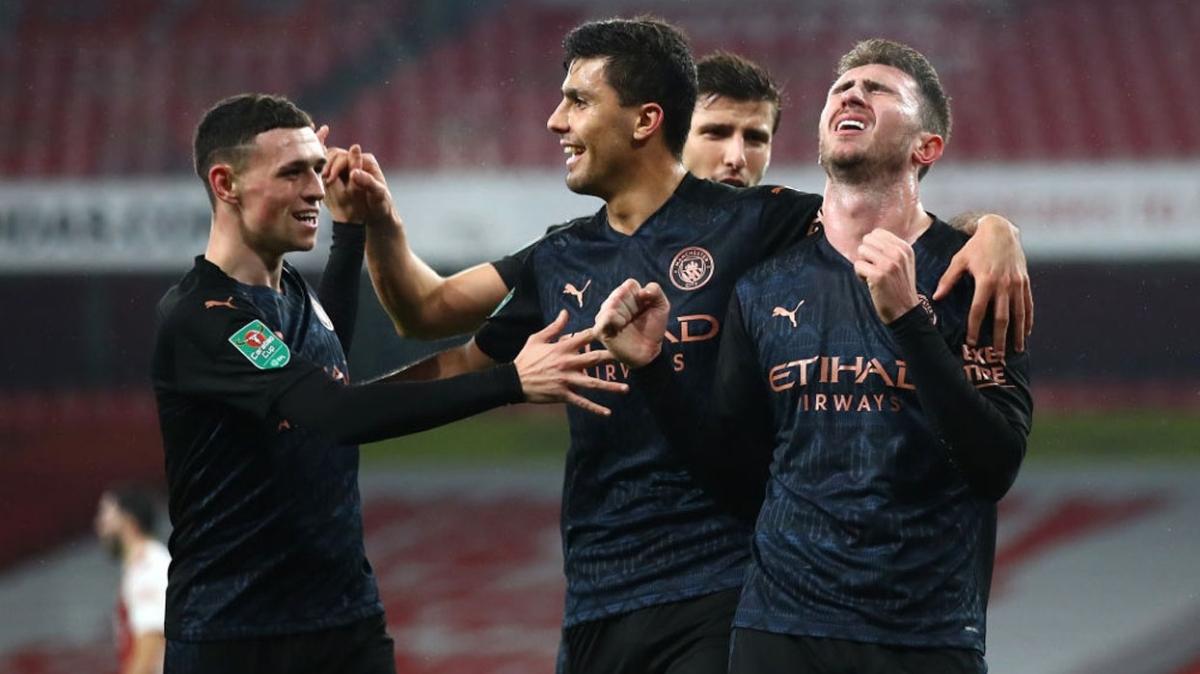 Manchester City ngiltere Lig Kupas'nda yar finalde