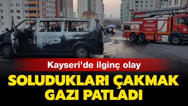 Son dakika haberleri... Kayseri'de ilginç olay: Soludukları çakmak gazı patladı