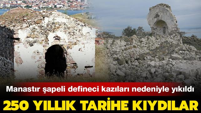 250 yllk tarihe kydlar: Manastr apeli defineci kazlar nedeniyle ykld