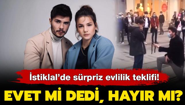 Survivor yarışmacısı Barış Murat Yağcı'dan Nisa Bölükbaşı'na İstiklal'de sürpriz evlilik teklifi!