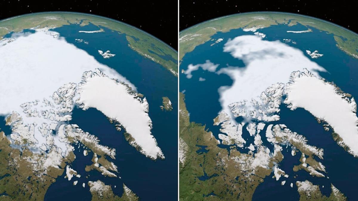 NASA, ac tabloyu paylat... Kuzey Buz Denizi eriyor!