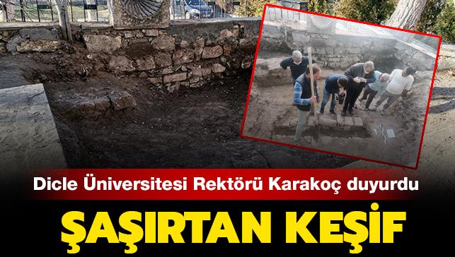 Dicle niversitesi Rektr Karako duyurdu: "I. Klarslan'n Silvan'daki kayp mezar bulundu"